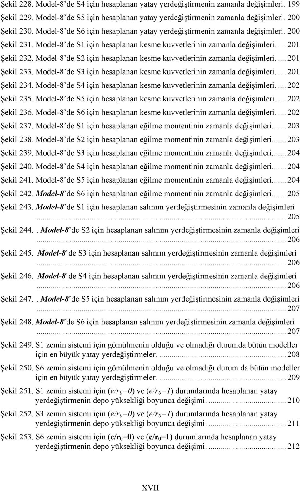 Model-8 de S2 için hesaplanan kesme kuvvetlerinin zamanla değişimleri.... 21 Şekil 233. Model-8 de S3 için hesaplanan kesme kuvvetlerinin zamanla değişimleri.... 21 Şekil 234.