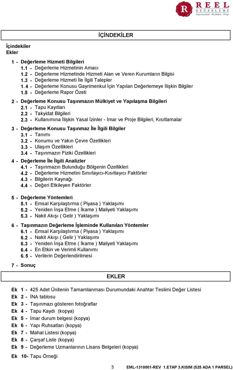 1 - Tapu Kayıtları 2.2 - Takyidat Bilgileri 2.3 - Kullanımına İlişkin Yasal İzinler - İmar ve Proje Bilgileri, Kısıtlamalar Değerleme Konusu Taşınmaz İle İlgili Bilgiler 3.1 - Tanımı 3.