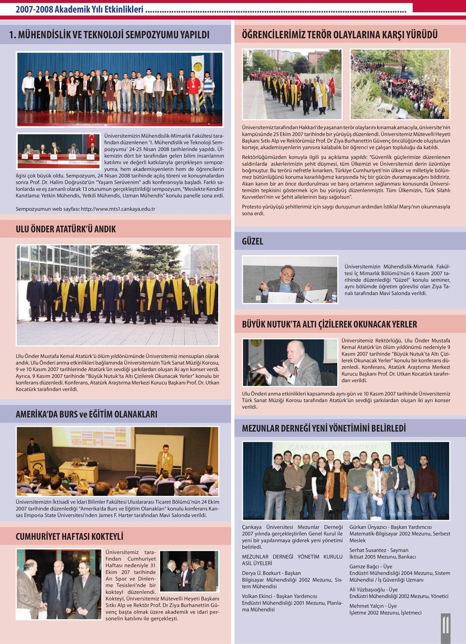 Mühendislik ve Teknoloji Sempozyumu 2-25 Nisan 2008 tarihlerinde yapıldı.