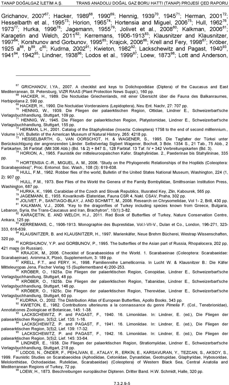 , 2008 80 ; Kalkman, 2006 81 ; Karaçetin and Welch, 2011 82 ; Kerremans, 1906-1913 83 ; Klausnitzer and Klausnitzer, 1997 84 ; Korshunov and Gorbunov, 1995 85 ; Krajcık, 2006 86 ; Krell and Fery,