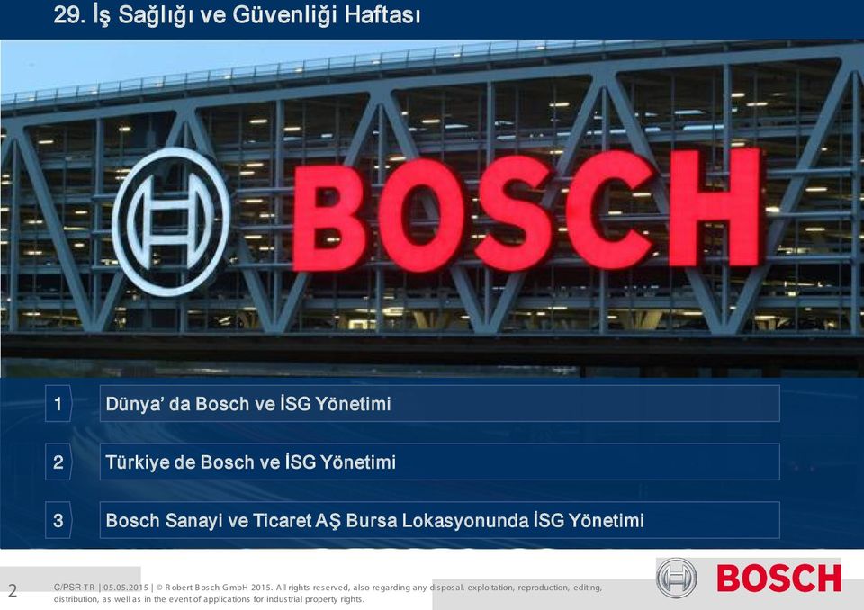 Yönetimi 3 Bosch Sanayi ve