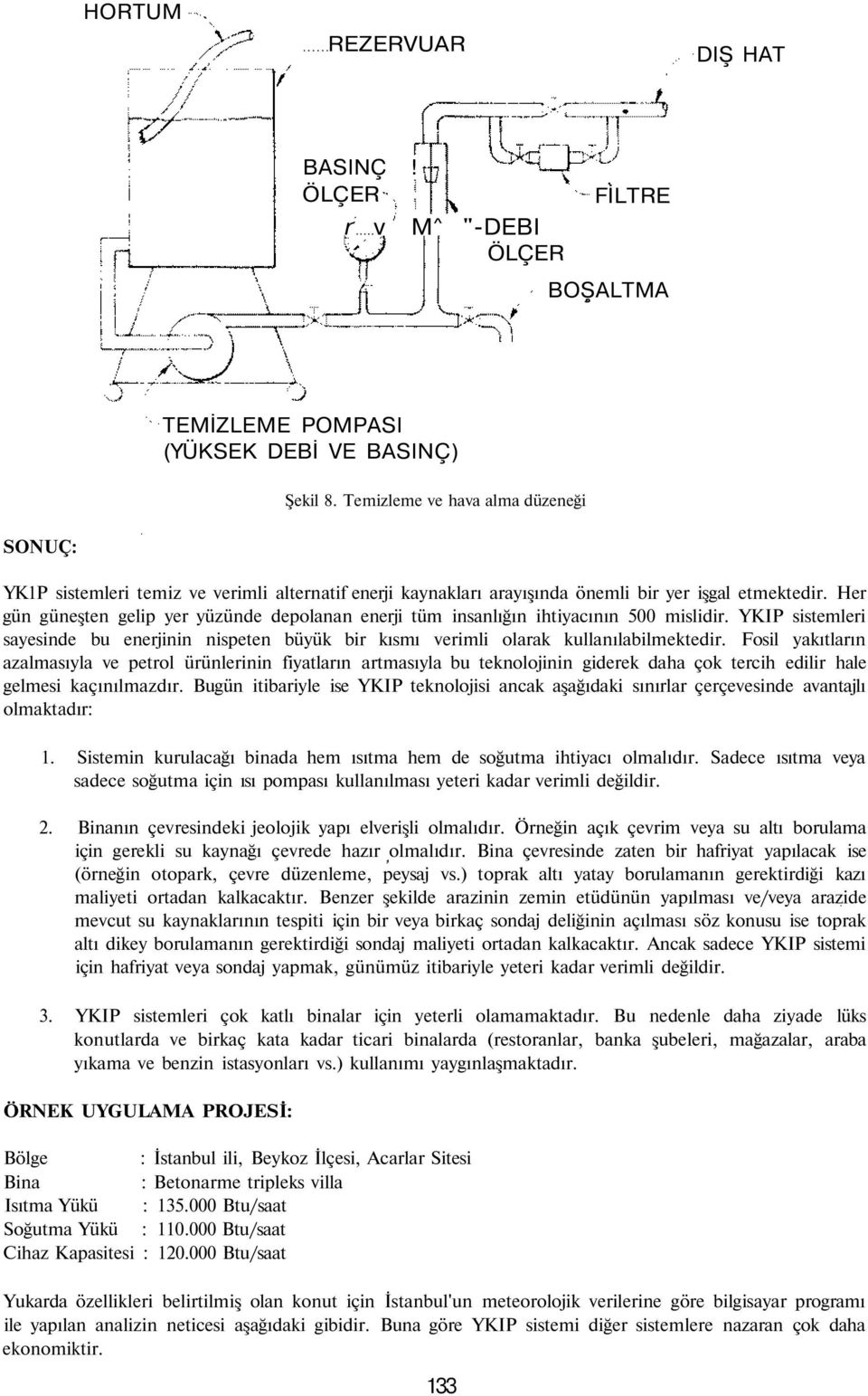 Her gün güneşten gelip yer yüzünde depolanan enerji tüm insanlığın ihtiyacının 500 mislidir. YKIP sistemleri sayesinde bu enerjinin nispeten büyük bir kısmı verimli olarak kullanılabilmektedir.