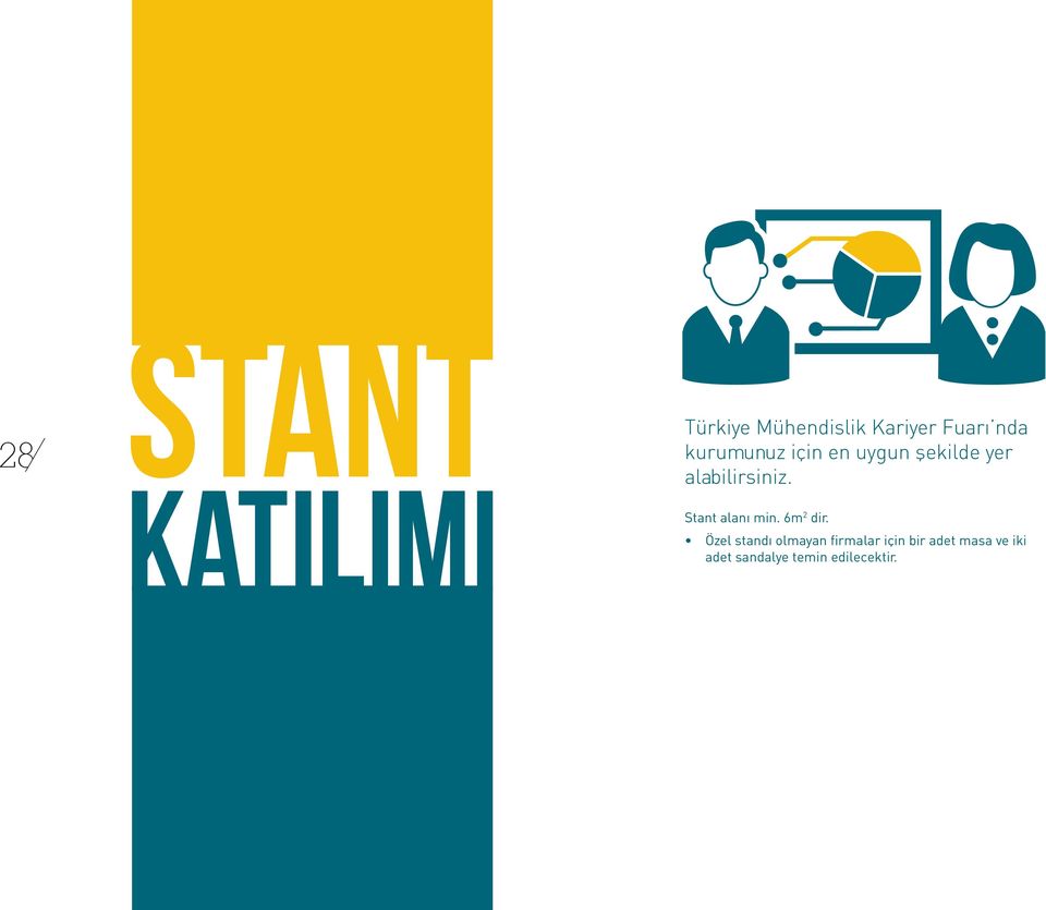 Stant alanı min. 6m 2 dir.