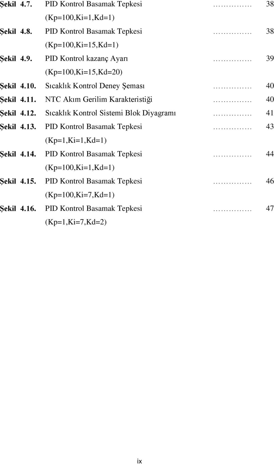 NTC Akım Gerilim Karakteristiği 40 Şekil 4.12. Sıcaklık Kontrol Sistemi Blok Diyagramı 41 Şekil 4.13.