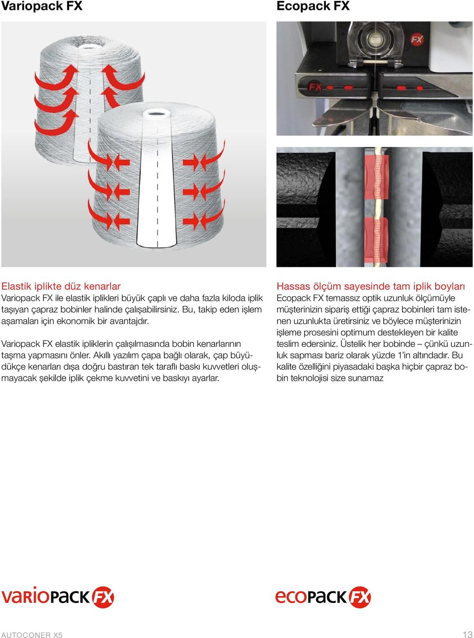 Akıllı yazılım çapa bağlı olarak, çap büyüdükçe kenarları dışa doğru bastıran tek taraflı baskı kuvvetleri oluşmayacak şekilde iplik çekme kuvvetini ve baskıyı ayarlar.