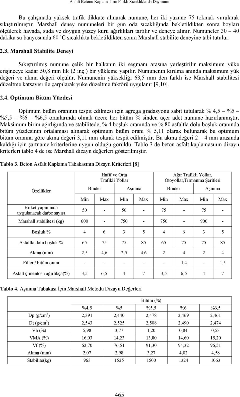 Numuneler 30 40 dakika su banyosunda 60 C sıcaklıkta bekletildikten sonra Marshall stabilite deneyine tabi tutulur. 2.3. Marshall Stabilite Deneyi Sıkıştırılmış numune çelik bir halkanın iki segmanı arasına yerleştirilir maksimum yüke erişinceye kadar 50,8 mm lik (2 inç.