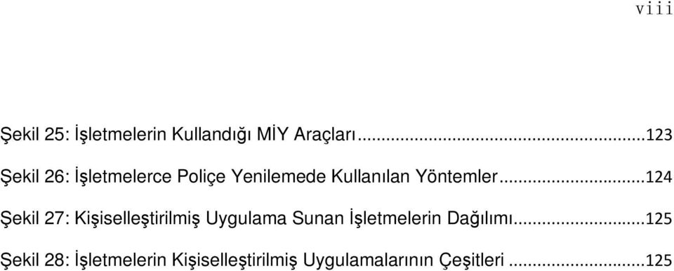 ..124 Şekil 27: Kişiselleştirilmiş Uygulama Sunan İşletmelerin