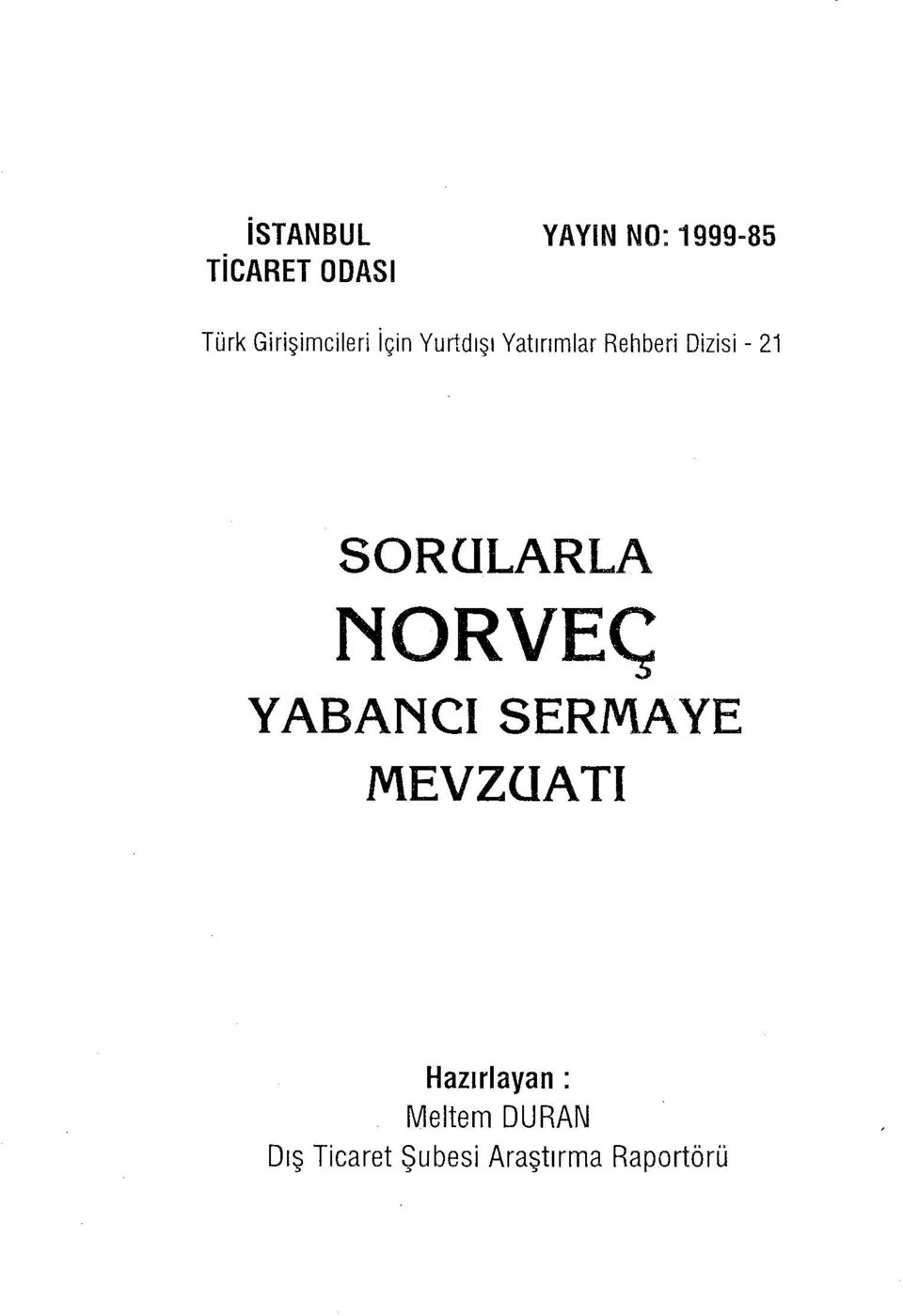 Dizisi - 21 SORULARLA NORVEÇ YABANCI SERMAYE