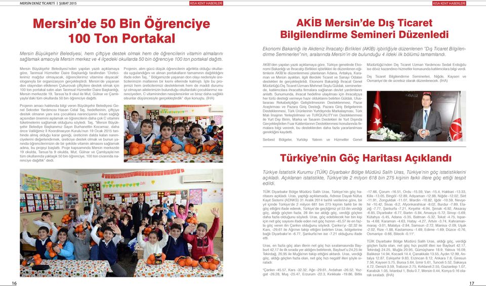 Mersin Büyükşehir Belediyesi nden yapılan yazılı açıklamaya göre, Tarımsal Hizmetler Daire Başkanlığı tarafından Üreticilerimiz mağdur olmayacak, öğrencilerimiz vitamine doyacak sloganıyla bir