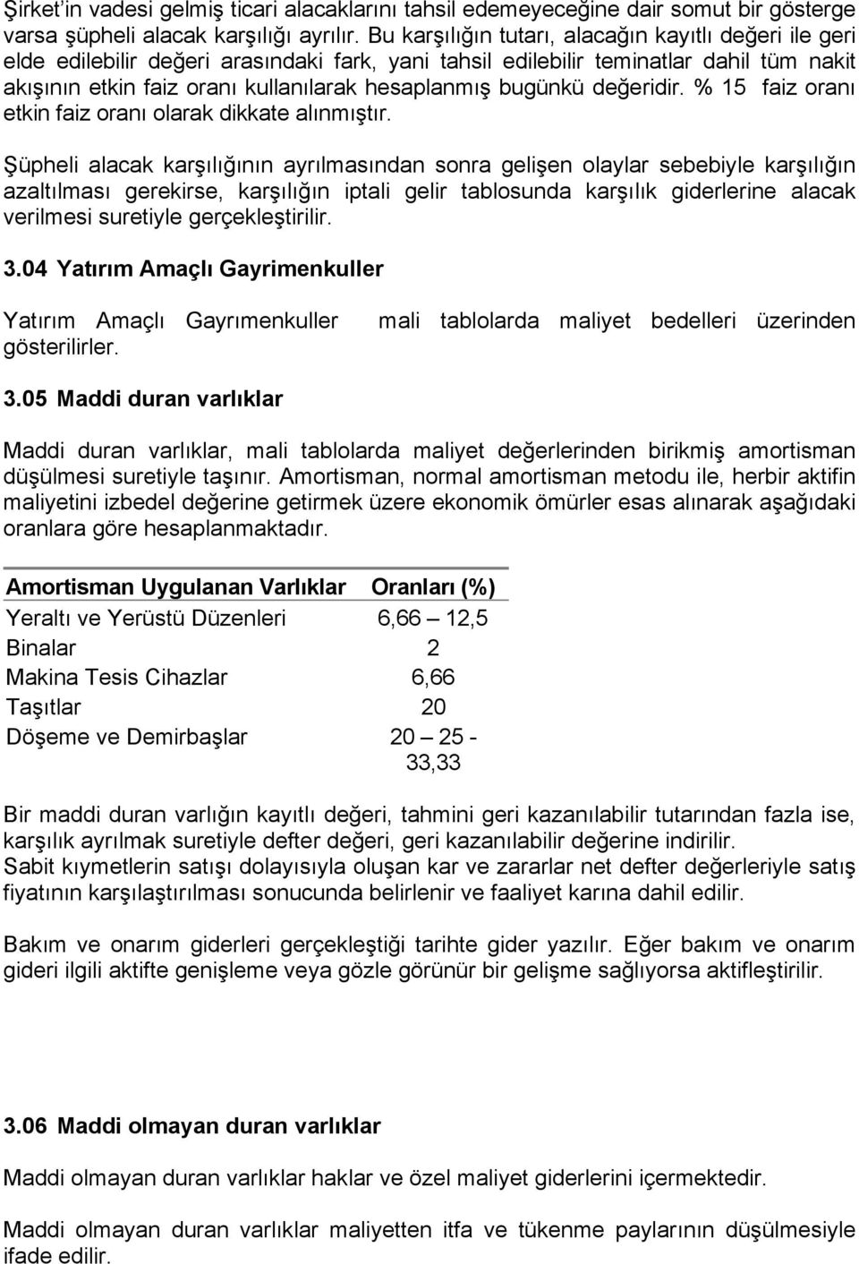 bugünkü değeridir. % 15 faiz oranı etkin faiz oranı olarak dikkate alınmıştır.