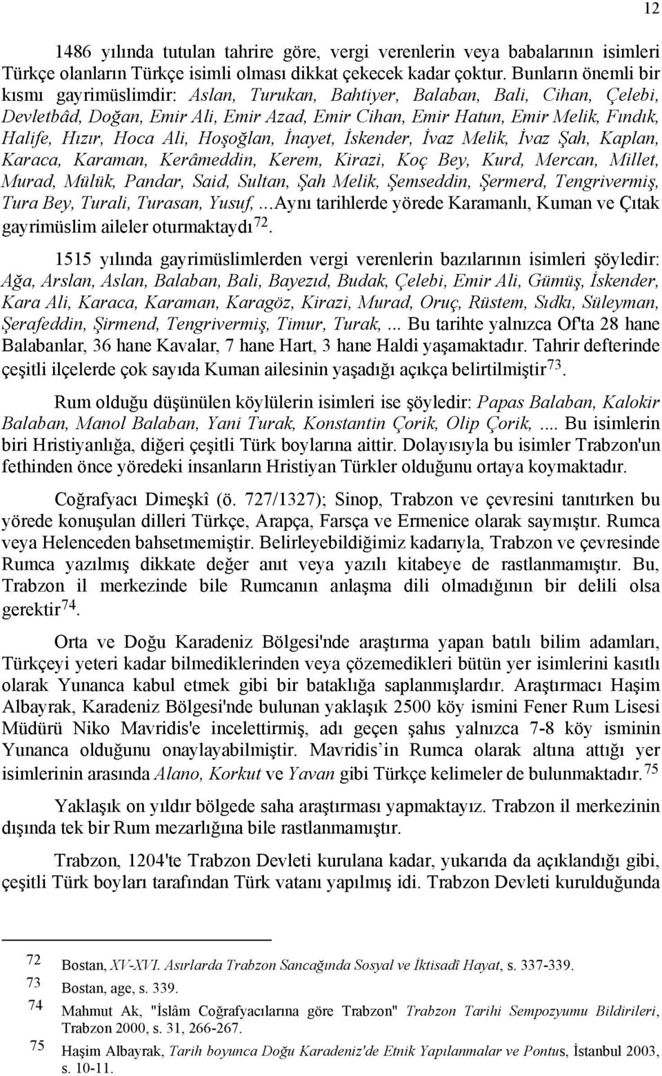 Hoca Ali, Hoşoğlan, İnayet, İskender, İvaz Melik, İvaz Şah, Kaplan, Karaca, Karaman, Kerâmeddin, Kerem, Kirazi, Koç Bey, Kurd, Mercan, Millet, Murad, Mülük, Pandar, Said, Sultan, Şah Melik,