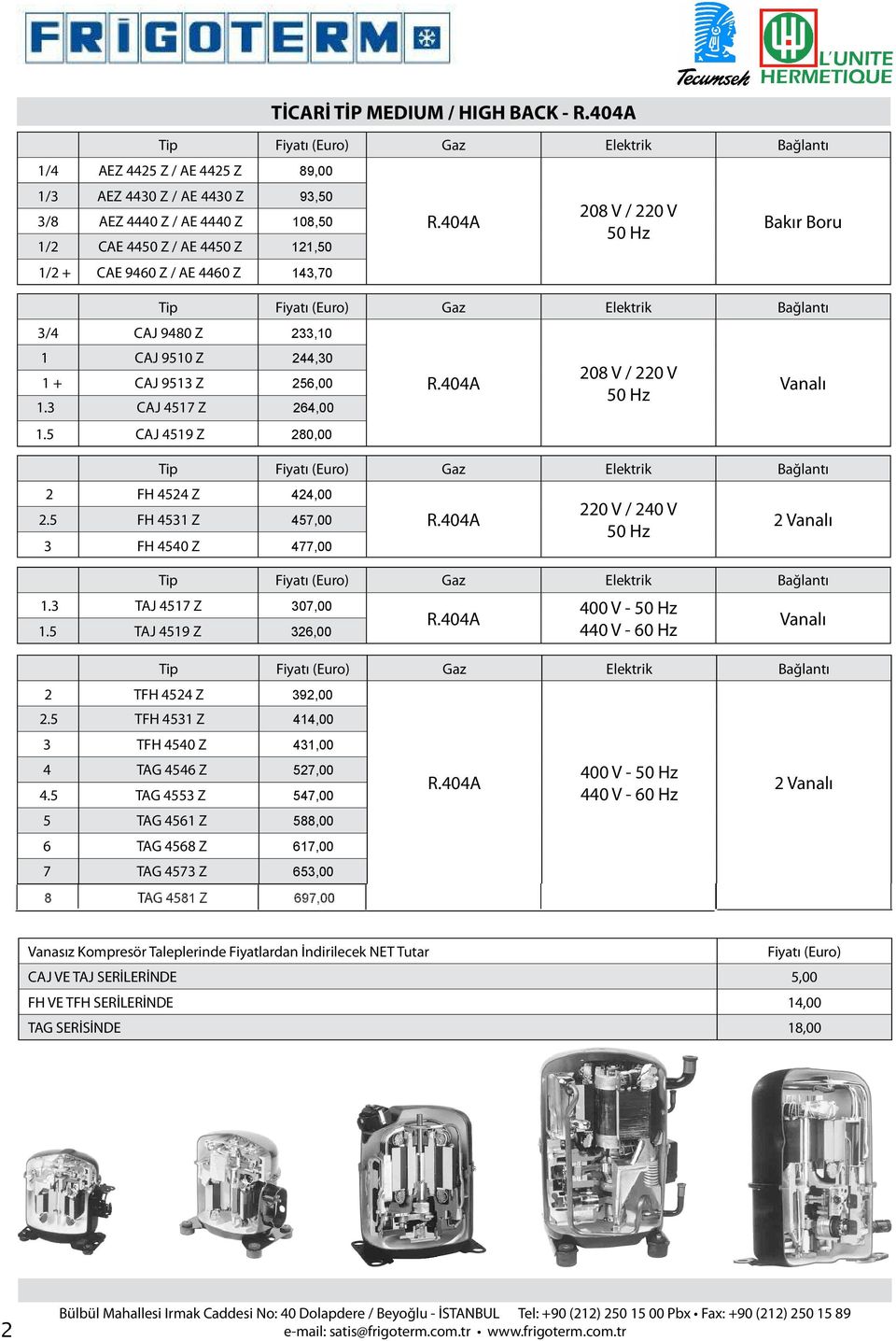 4460 Z 143,70 R.404A R.