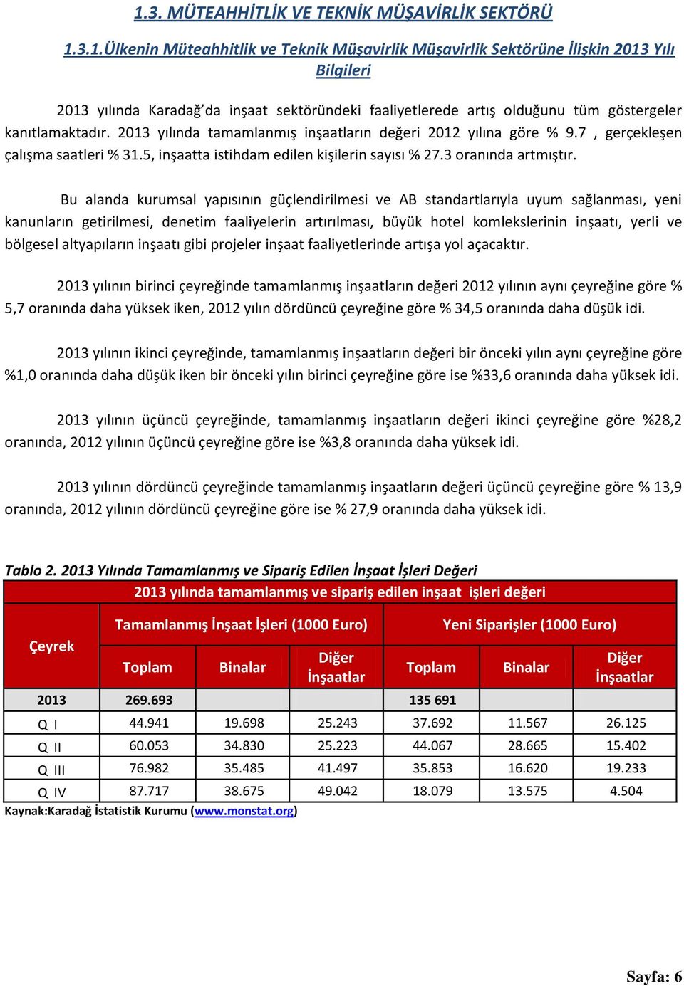 Bu alanda kurumsal yapısının güçlendirilmesi ve AB standartlarıyla uyum sağlanması, yeni kanunların getirilmesi, denetim faaliyelerin artırılması, büyük hotel komlekslerinin inşaatı, yerli ve