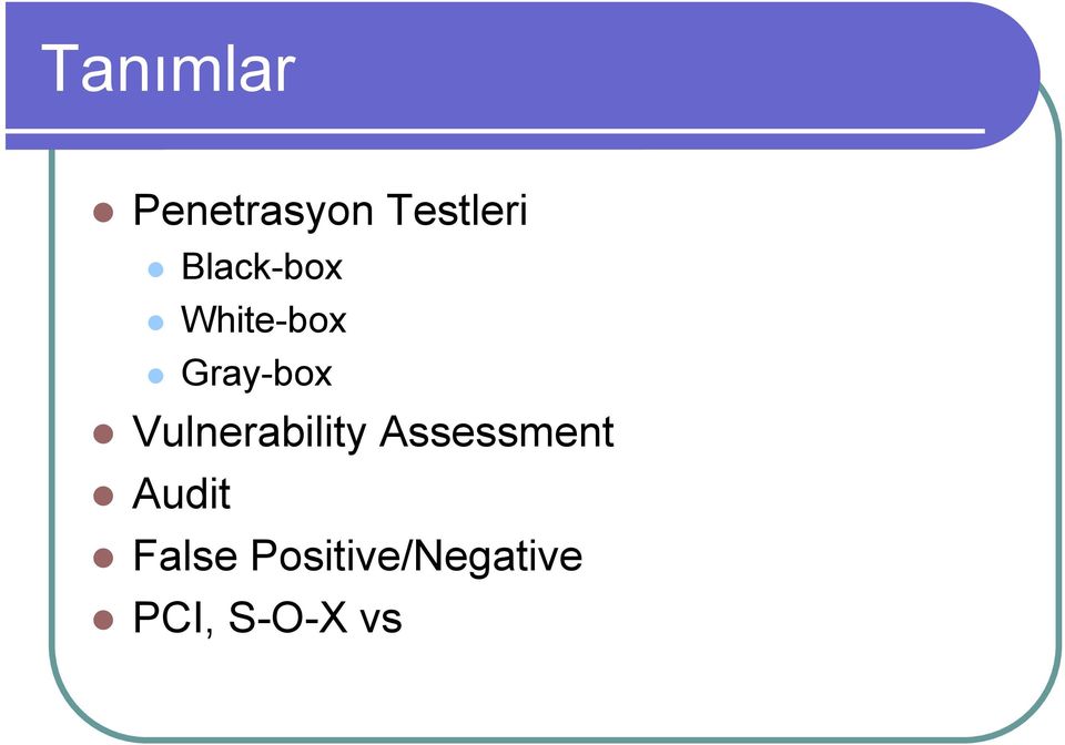 Vulnerability Assessment Audit