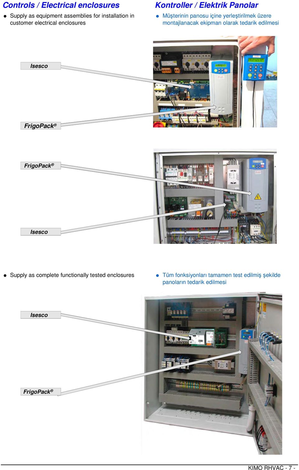 montajlanacak ekipman olarak tedarik edilmesi FrigoPack FrigoPack Supply as complete functionally