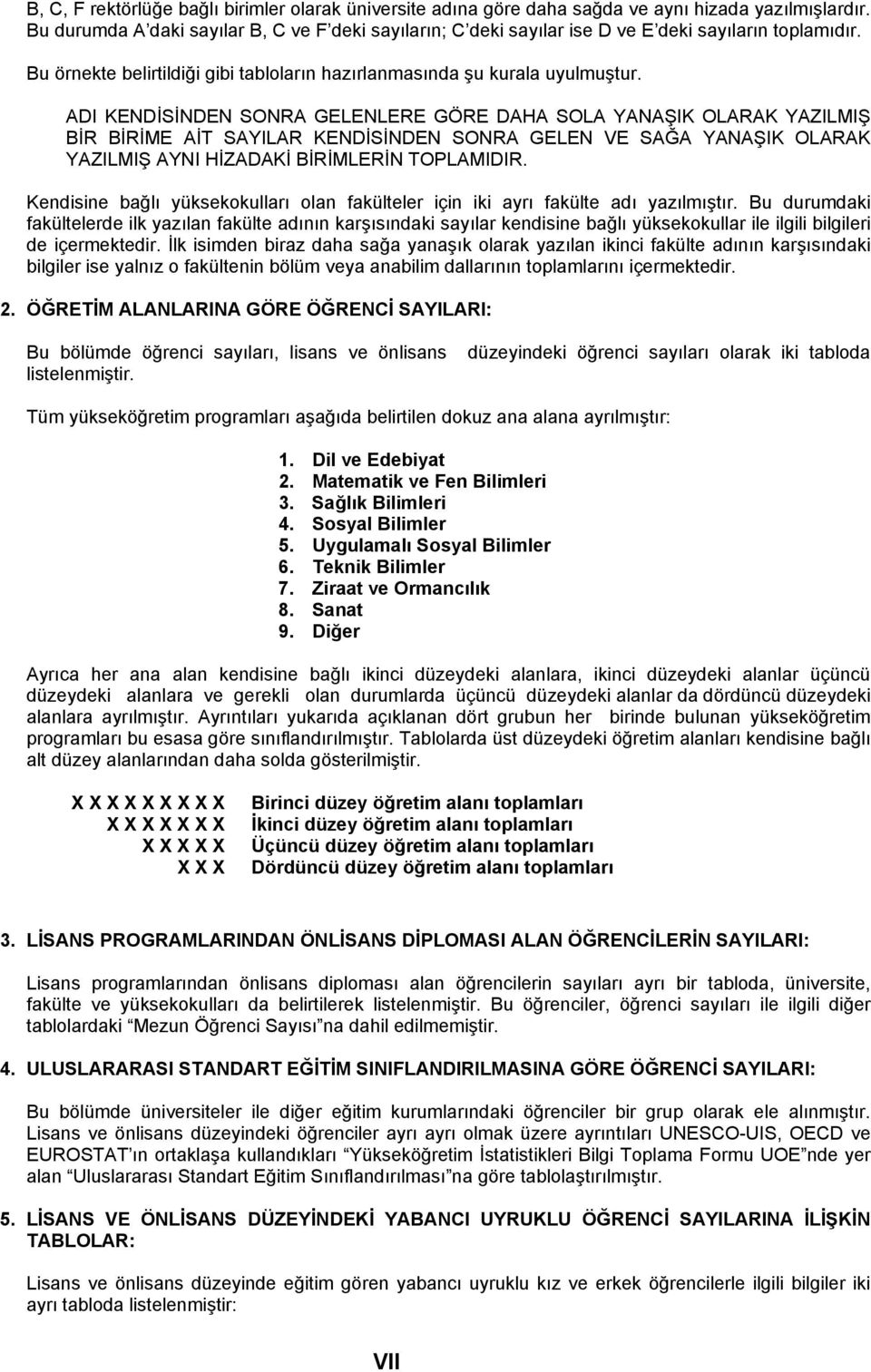 ADI KENDİSİNDEN SONRA GELENLERE GÖRE DAHA SOLA YANAŞIK OLARAK YAZILMIŞ BİR BİRİME AİT SAYILAR KENDİSİNDEN SONRA GELEN VE SAĞA YANAŞIK OLARAK YAZILMIŞ AYNI HİZADAKİ BİRİMLERİN TOPLAMIDIR.