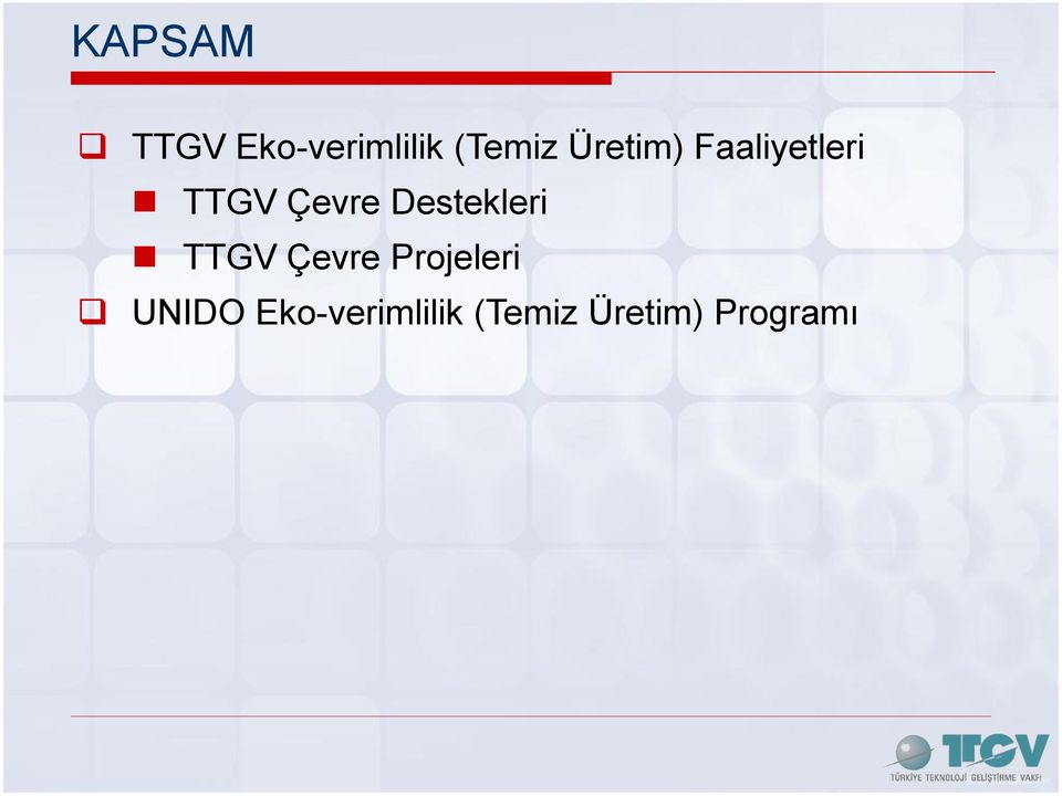 Destekleri TTGV Çevre Projeleri