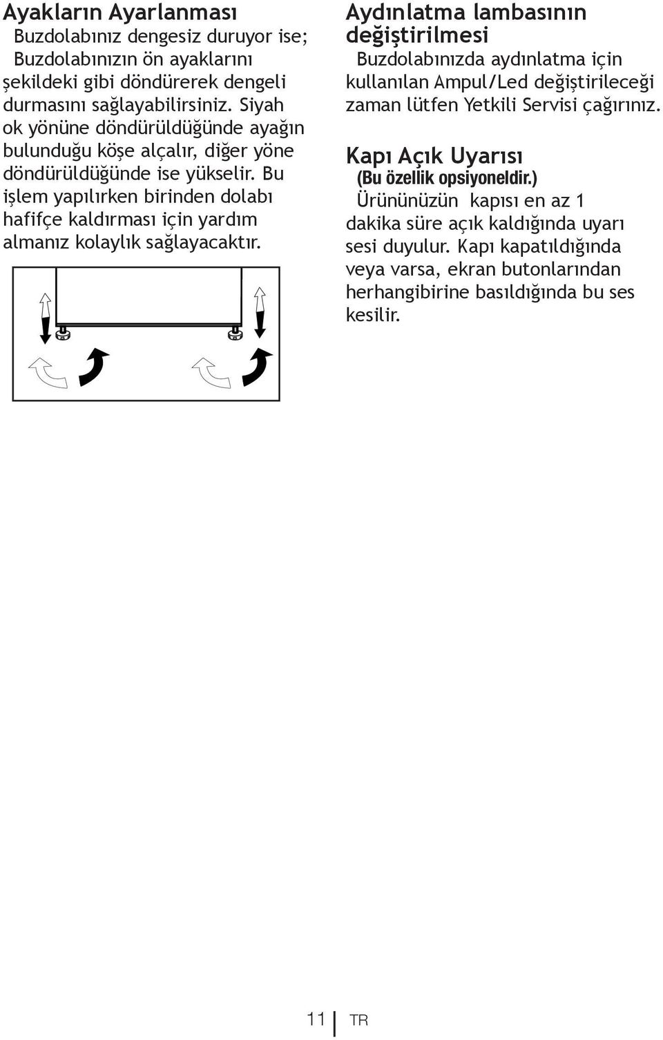 Bu işlem yapılırken birinden dolabı hafifçe kaldırması için yardım almanız kolaylık sağlayacaktır.