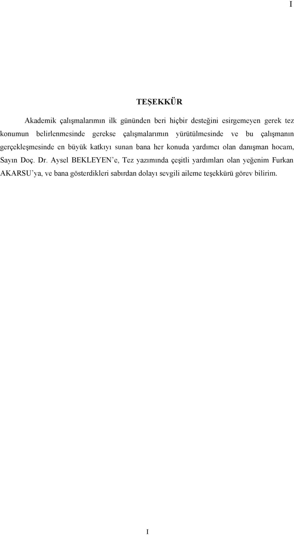 sunan bana her konuda yardımcı olan danışman hocam, Sayın Doç. Dr.