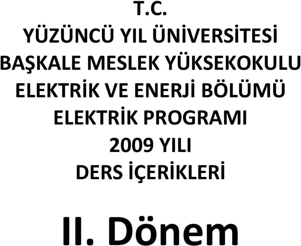 ELEKTRİK PROGRAMI 00