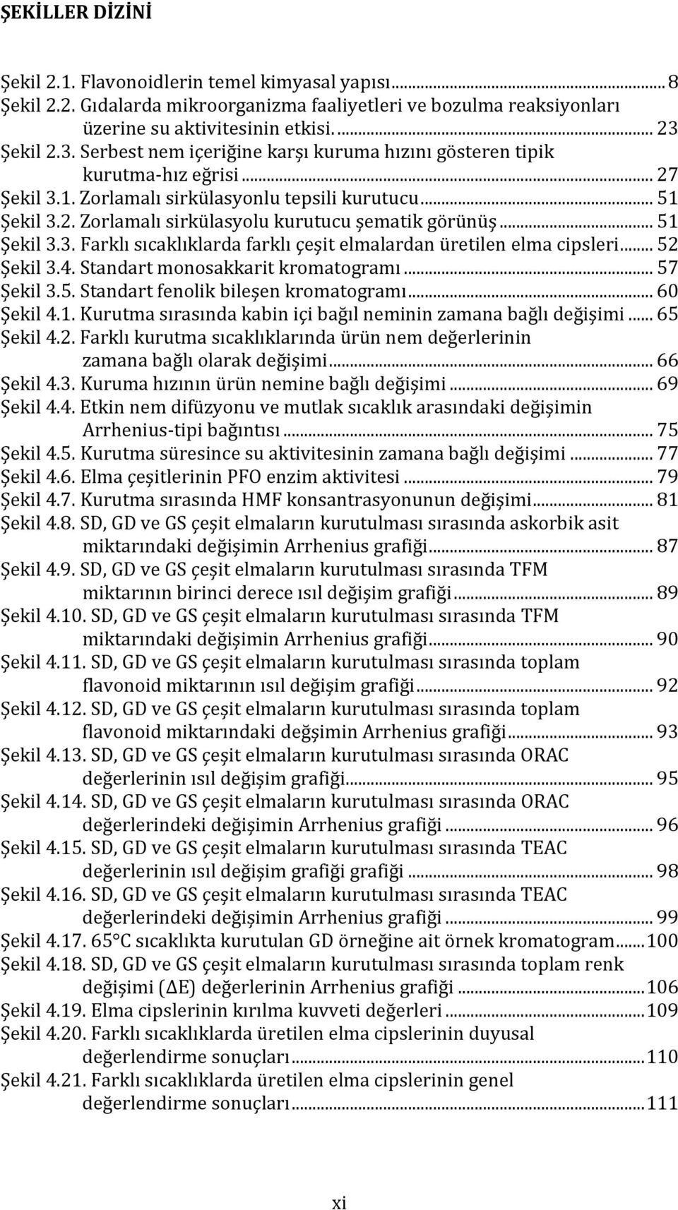 .. 51 Şekil 3.3. Farklı sıcaklıklarda farklı çeşit elmalardan üretilen elma cipsleri... 52 Şekil 3.4. Standart monosakkarit kromatogramı... 57 Şekil 3.5. Standart fenolik bileşen kromatogramı.