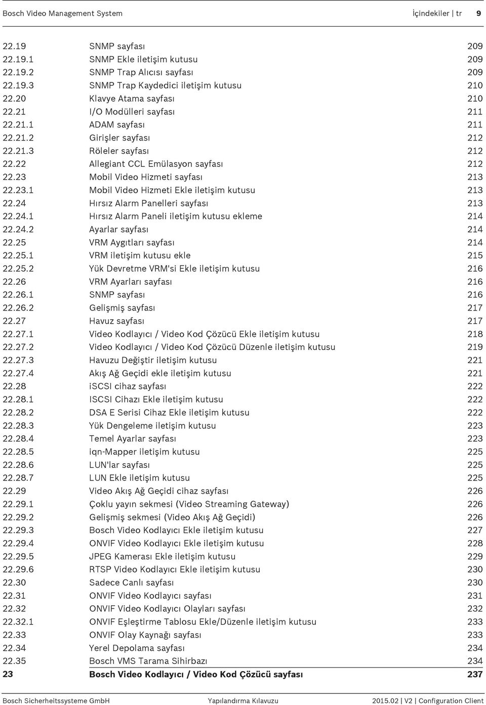 23 Mobil Video Hizmeti sayfası 213 22.23.1 Mobil Video Hizmeti Ekle iletişim kutusu 213 22.24 Hırsız Alarm Panelleri sayfası 213 22.24.1 Hırsız Alarm Paneli iletişim kutusu ekleme 214 22.24.2 Ayarlar sayfası 214 22.