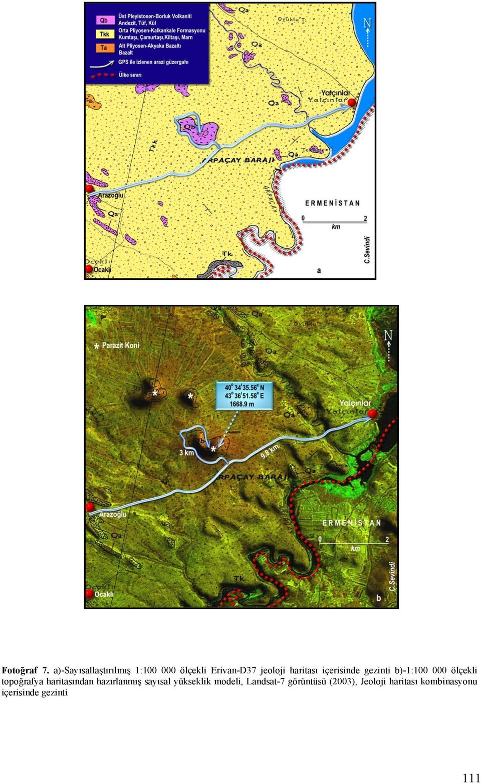 haritası içerisinde gezinti b)-1:100 000 ölçekli topoğrafya