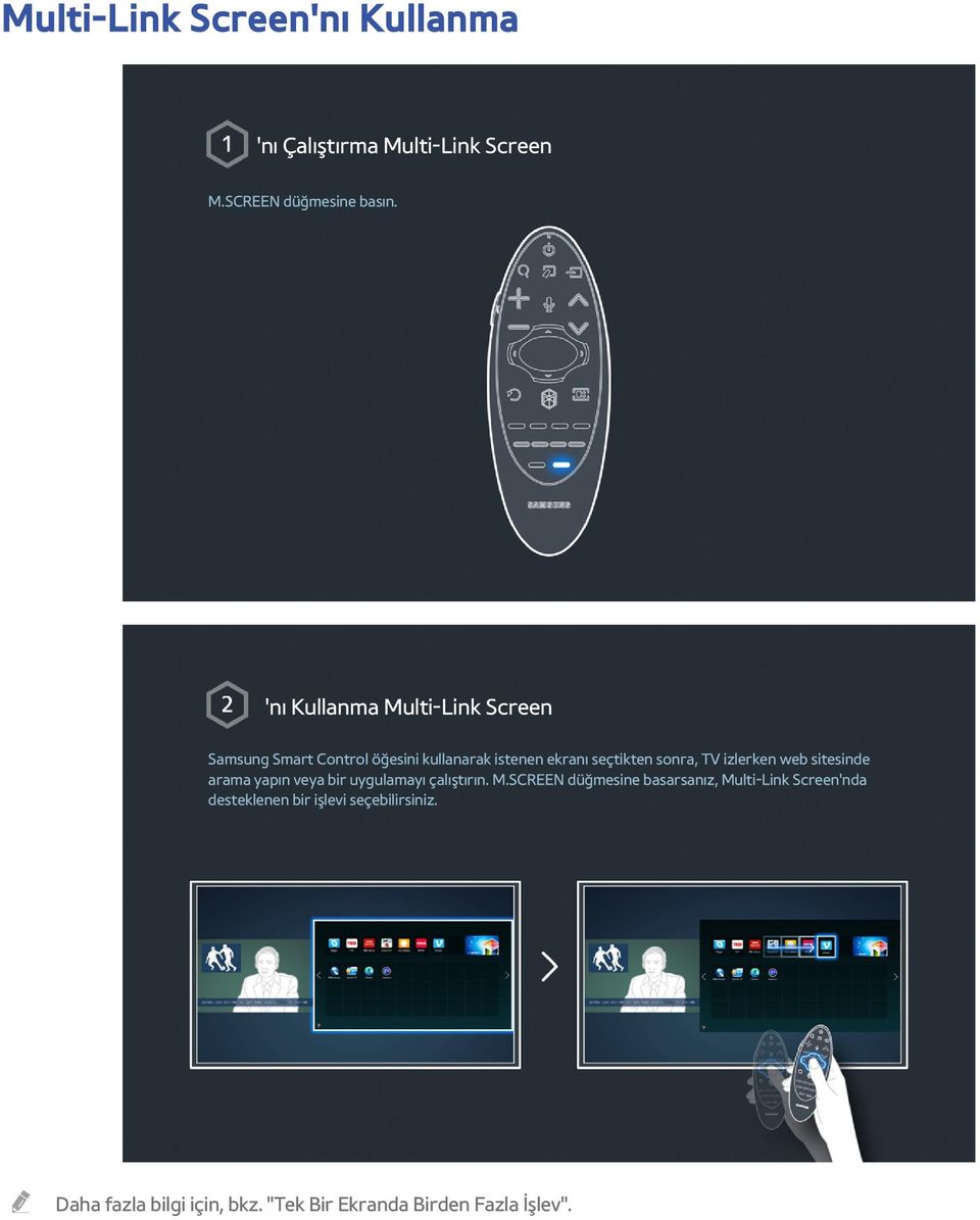 TV izlerken web sitesinde arama yapın veya bir uygulamayı çalıştırın. M.