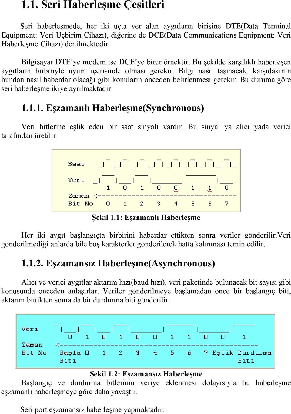 Bilgi nasıl taşınacak, karşıdakinin bundan nasıl haberdar olacağı gibi konuların önceden belirlenmesi gerekir. Bu duruma göre seri haberleşme ikiye ayrılmaktadır. 1.