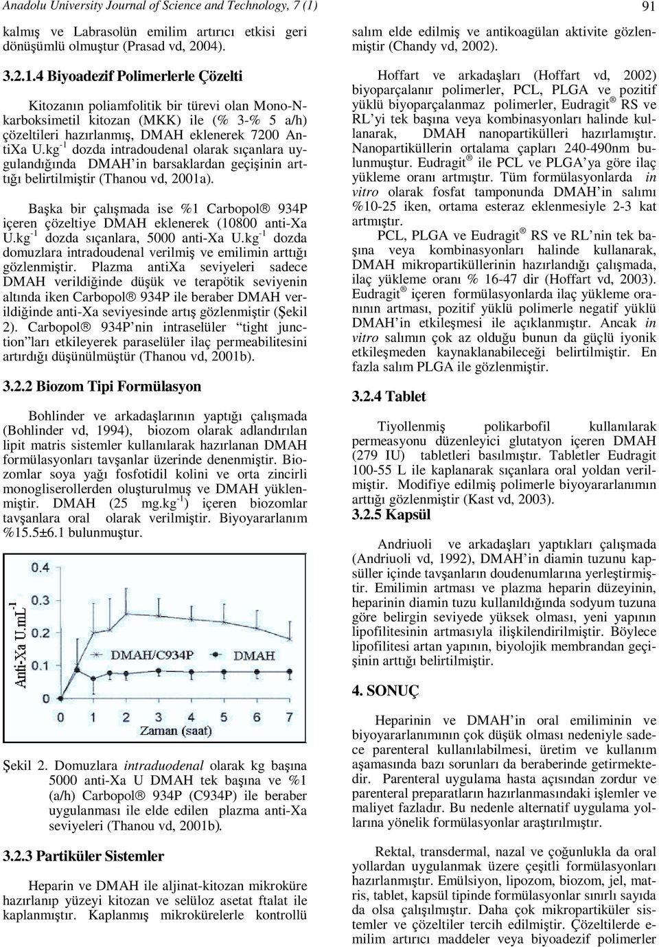 kg -1 dozda intradoudenal olarak sıçanlara uygulandığında DMAH in barsaklardan geçişinin arttığı belirtilmiştir (Thanou vd, 2001a).