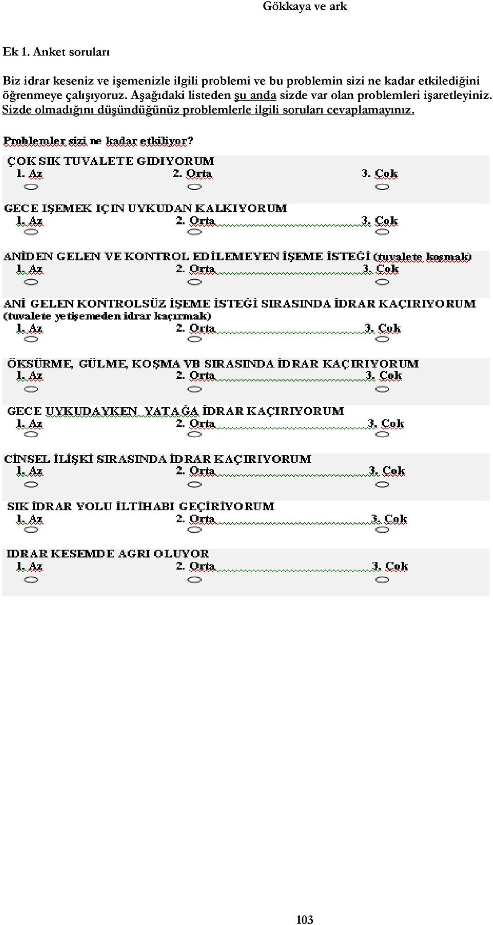 problemin sizi ne kadar etkilediğini öğrenmeye çalışıyoruz.