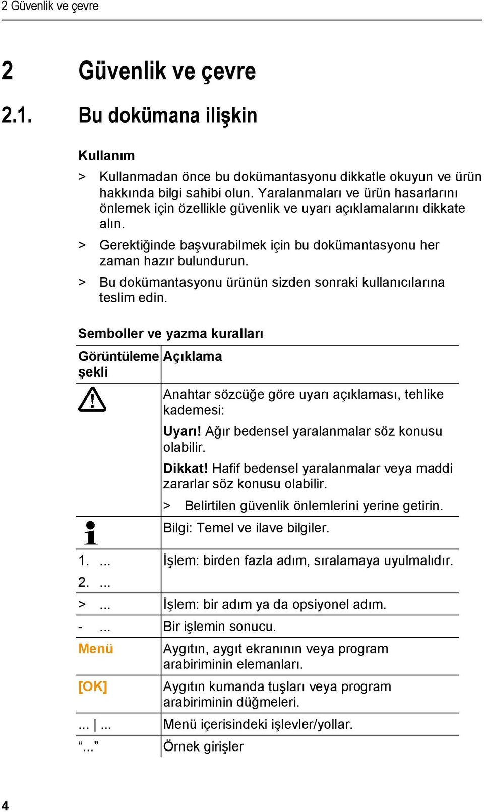 doc @ 9549 @ 5 @ 1 Pos: 5 /TD/Sicherheit und Umwelt/Zu diesem Dokument/Symbole und Schreibkonventionen/Symbole und Schreibkonv. [Standard_groß] @ 0\mod_1174982140622_9543.