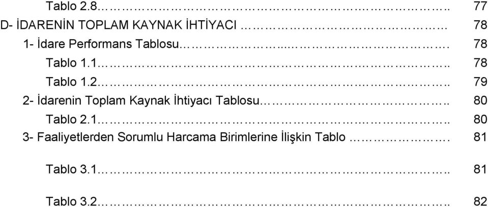 ... 78 Tablo 1.1... 78 Tablo 1.2.