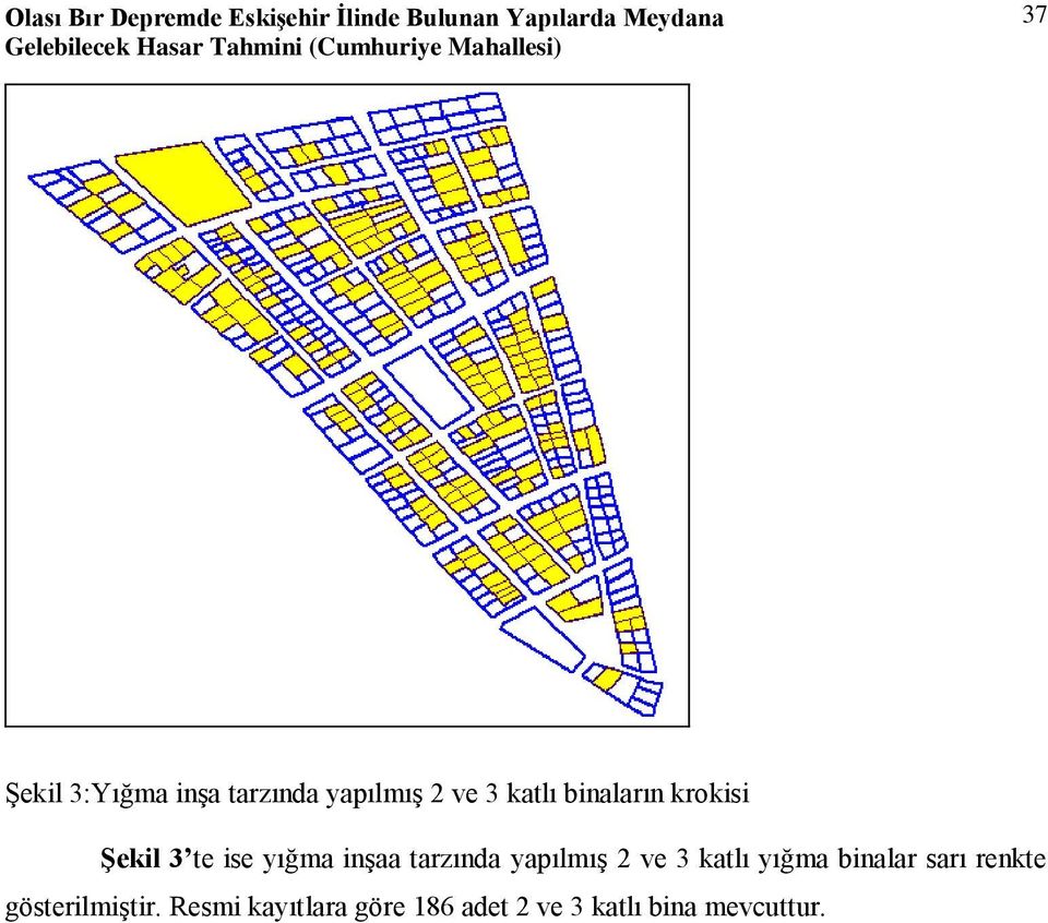 binaların krokisi Şekil 3 te ise yığma inģaa tarzında yapılmıģ 2 ve 3 katlı yığma