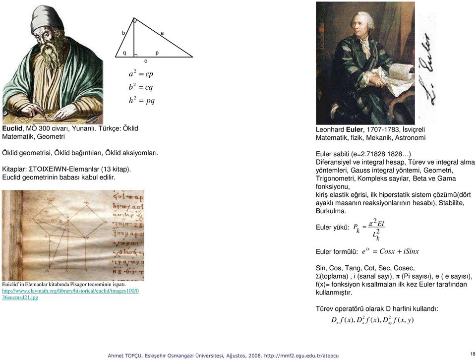 jpg Leonhard Euler, 1707-1783, İsviçreli Matematik, fizik, Mekanik, Astronomi Euler sabiti (e=2.