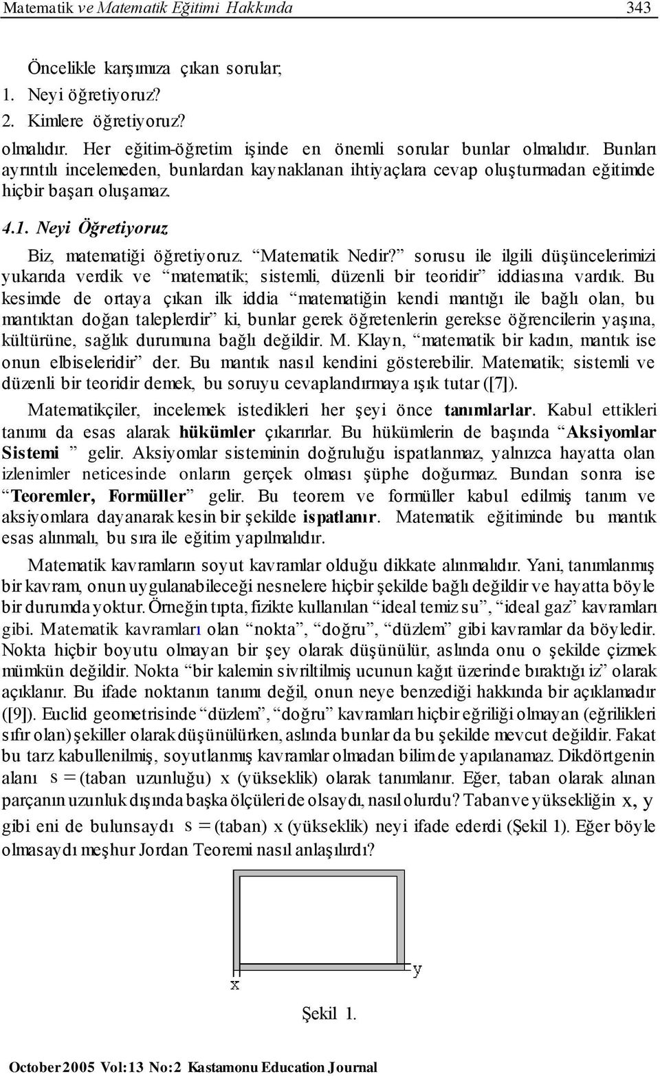 sorusu ile ilgili düşüncelerimizi yukarıda verdik ve matematik; sistemli, düzenli bir teoridir iddiasına vardık.