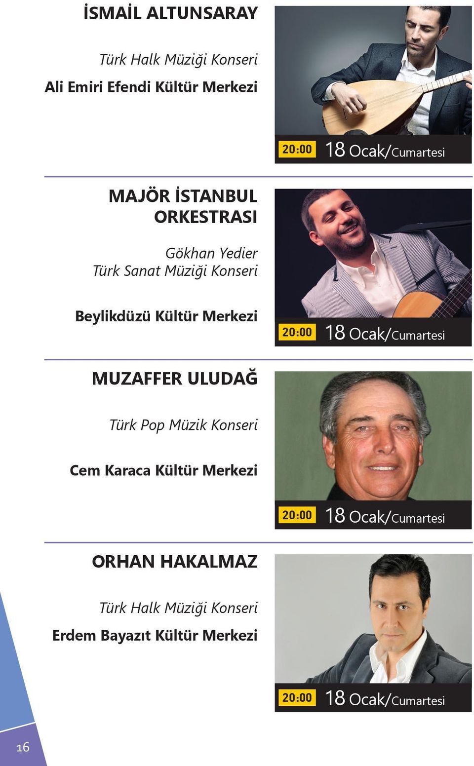 ULUDAĞ Türk Pop Müzik Konseri Cem Karaca Kültür Merkezi 18