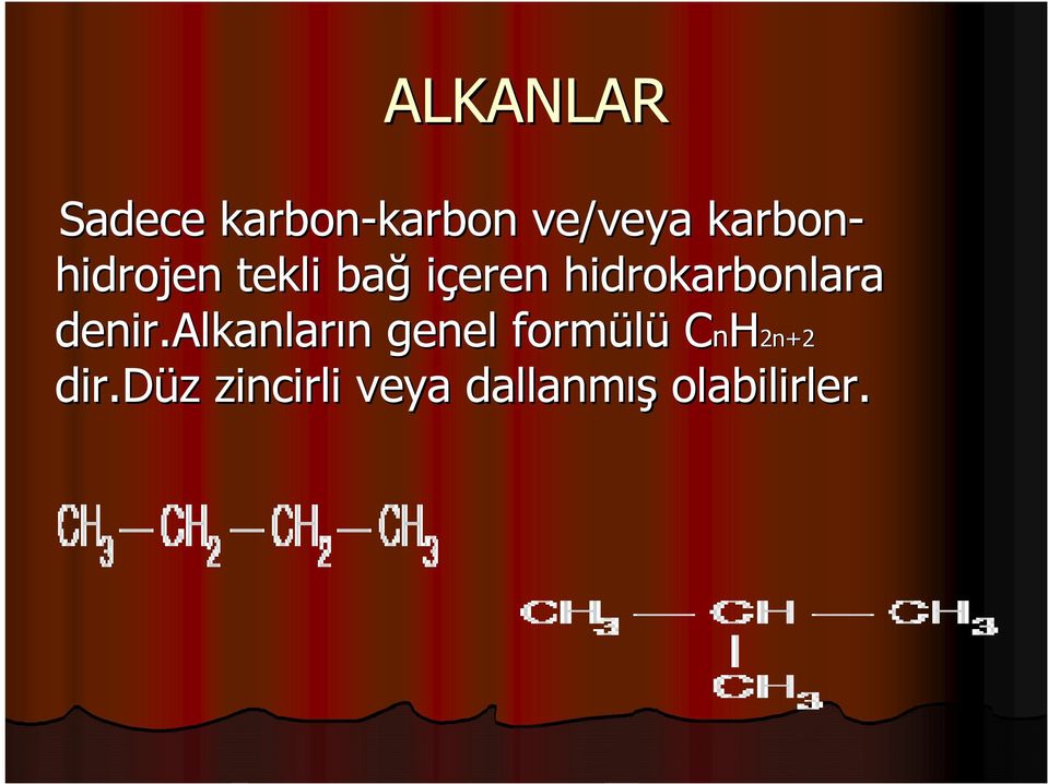 hidrokarbonlara denir.