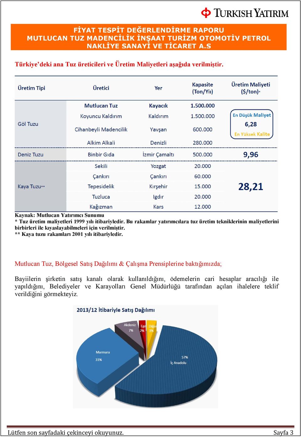 Mutlucan Tuz, Bölgesel Satış Dağılımı & Çalışma Prensiplerine baktığımızda; Bayiilerin şirketin satış kanalı olarak kullanıldığını, ödemelerin cari hesaplar