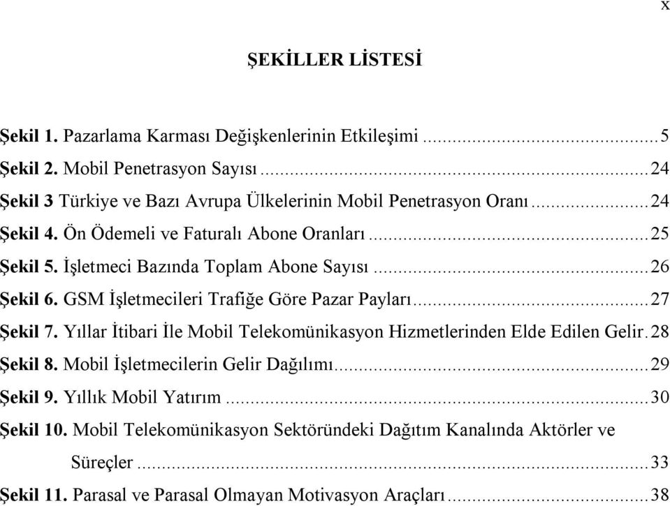 İşletmeci Bazında Toplam Abone Sayısı... 26 Şekil 6. GSM İşletmecileri Trafiğe Göre Pazar Payları... 27 Şekil 7.