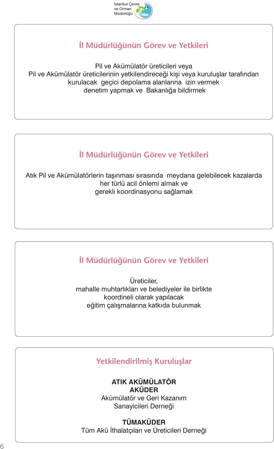 kazalarda her türlü acil önlemi almak ve gerekli koordinasyonu sağlamak İl Müdürlüğünün Görev ve Yetkileri Üreticiler, mahalle muhtarlıkları ve belediyeler ile birlikte koordineli olarak