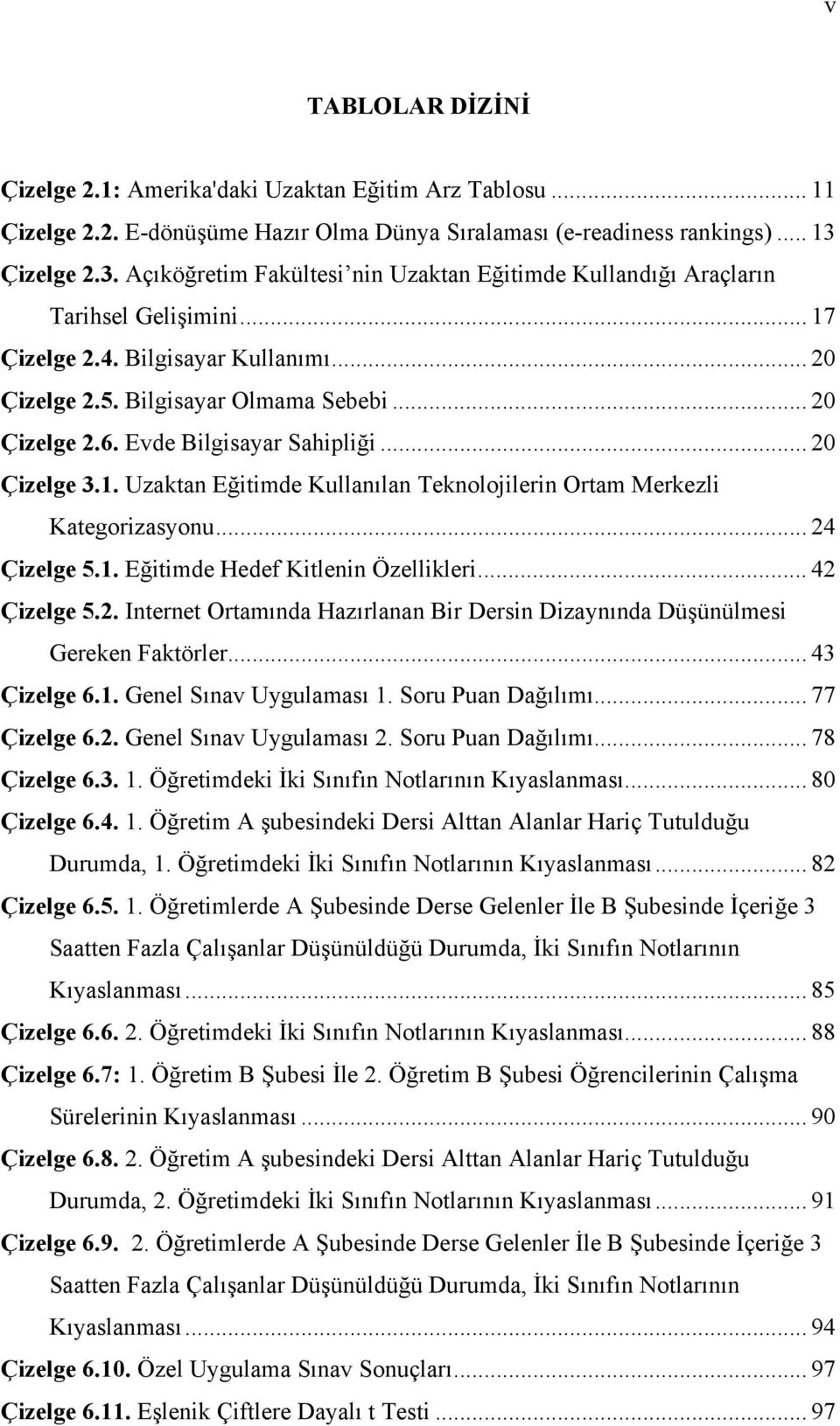 Evde Bilgisayar Sahipliği... 20 Çizelge 3.1. Uzaktan Eğitimde Kullanılan Teknolojilerin Ortam Merkezli Kategorizasyonu... 24 Çizelge 5.1. Eğitimde Hedef Kitlenin Özellikleri... 42 Çizelge 5.2. Internet Ortamında Hazırlanan Bir Dersin Dizaynında Düşünülmesi Gereken Faktörler.