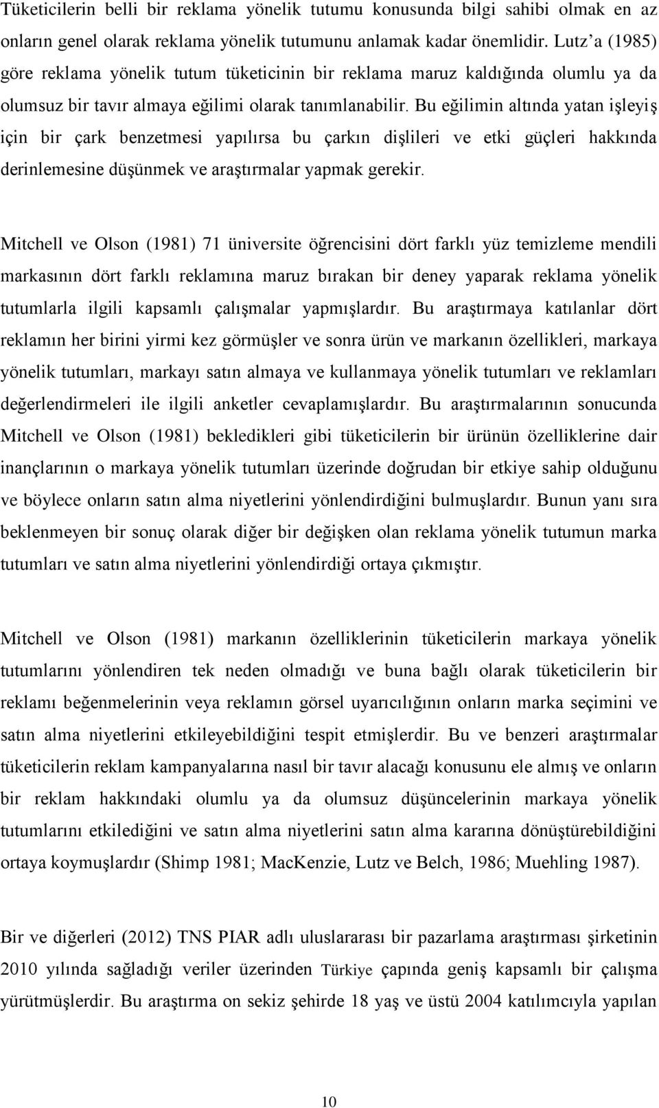 Lutz a (1985) Mitchell ve Olson (1981) 71 üniversite dört yirmi kez Mitchell ve