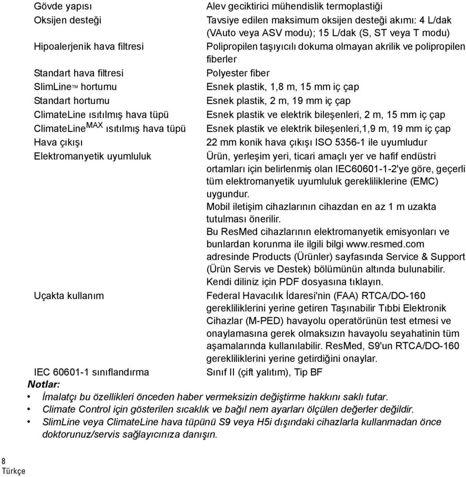 plastik, 2 m, 19 mm iç çap ClimateLine ısıtılmış hava tüpü Esnek plastik ve elektrik bileşenleri, 2 m, 15 mm iç çap ClimateLine MAX ısıtılmış hava tüpü Esnek plastik ve elektrik bileşenleri,1,9 m, 19