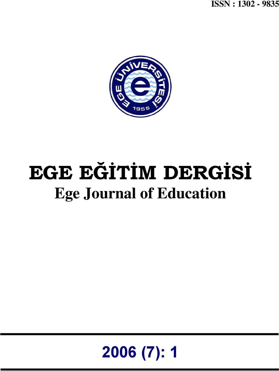 DERGİSİ Ege