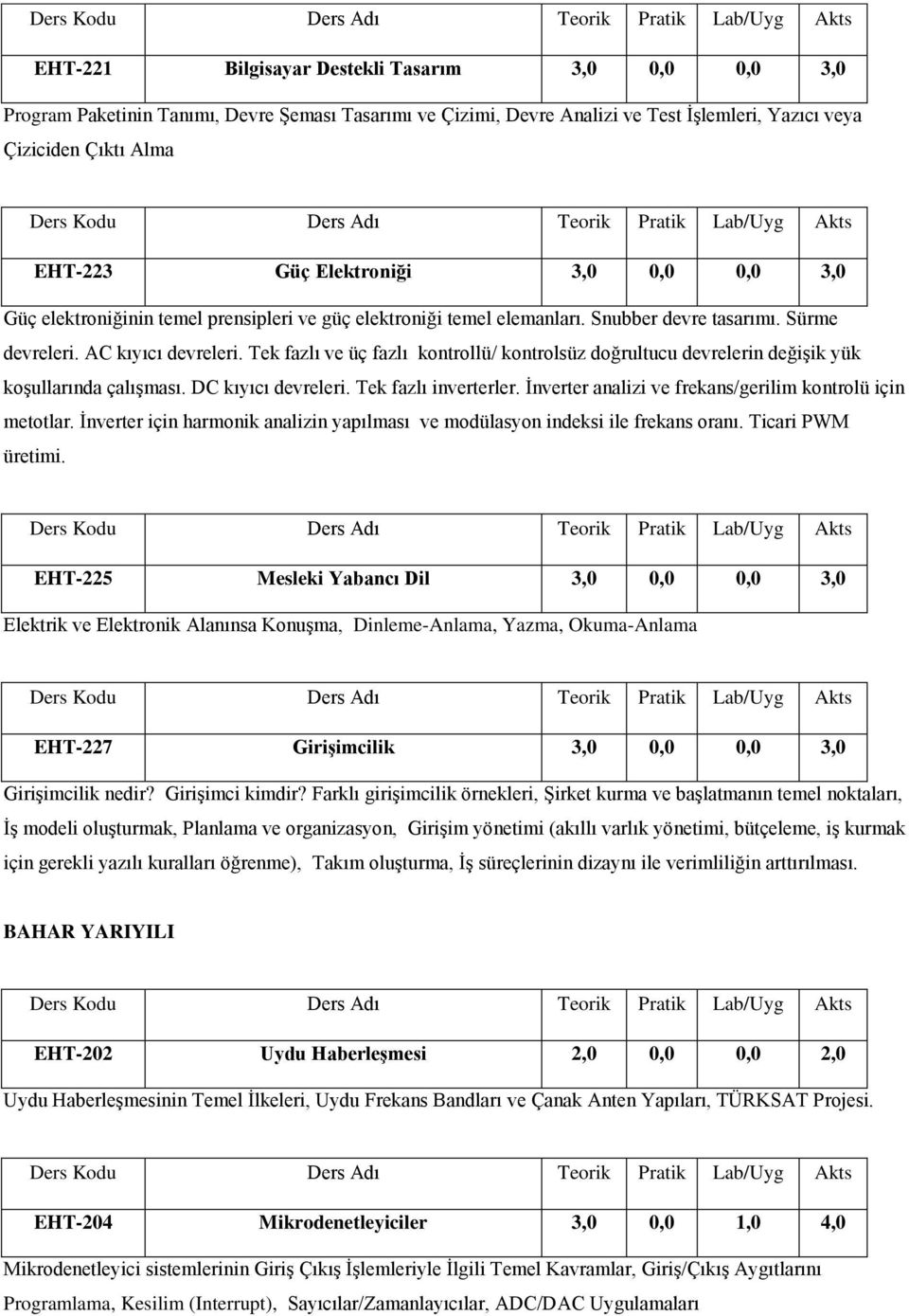 Tek fazlı ve üç fazlı kontrollü/ kontrolsüz doğrultucu devrelerin değişik yük koşullarında çalışması. DC kıyıcı devreleri. Tek fazlı inverterler.