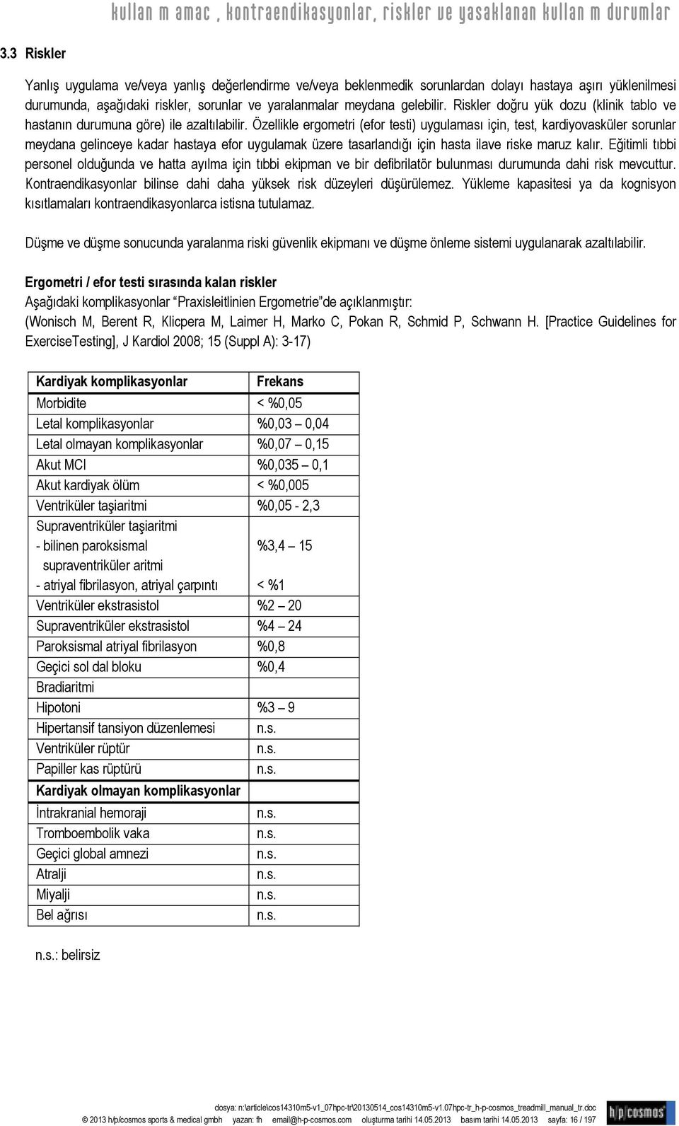 Riskler doğru yük dozu (klinik tablo ve hastanın durumuna göre) ile azaltılabilir.