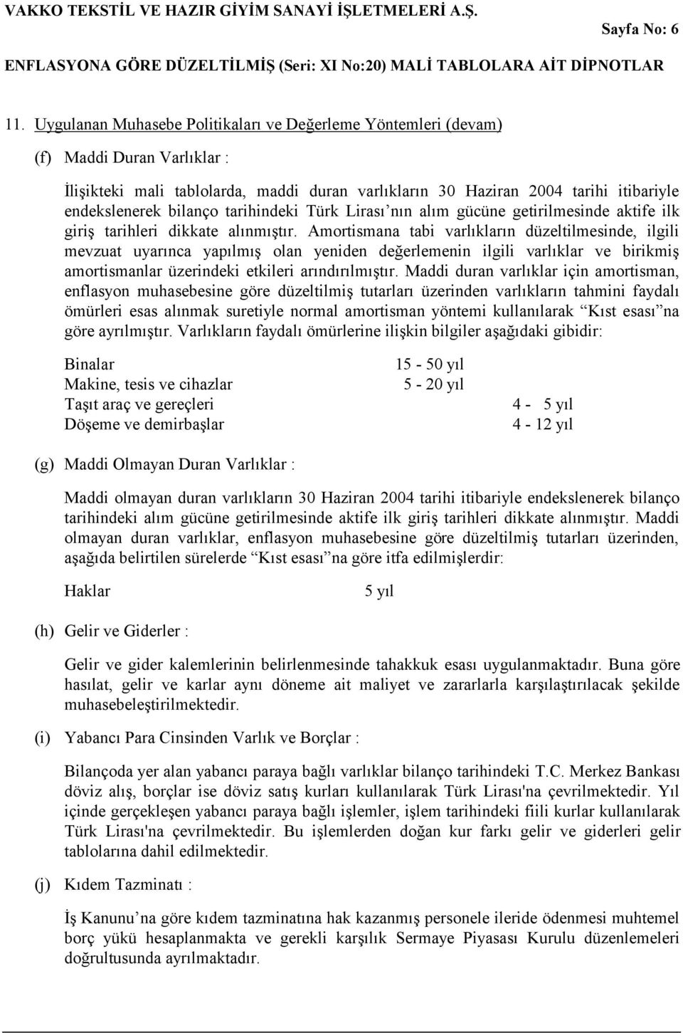 Türk Lirası nın alım gücüne getirilmesinde aktife ilk giriş tarihleri dikkate alınmıştır.