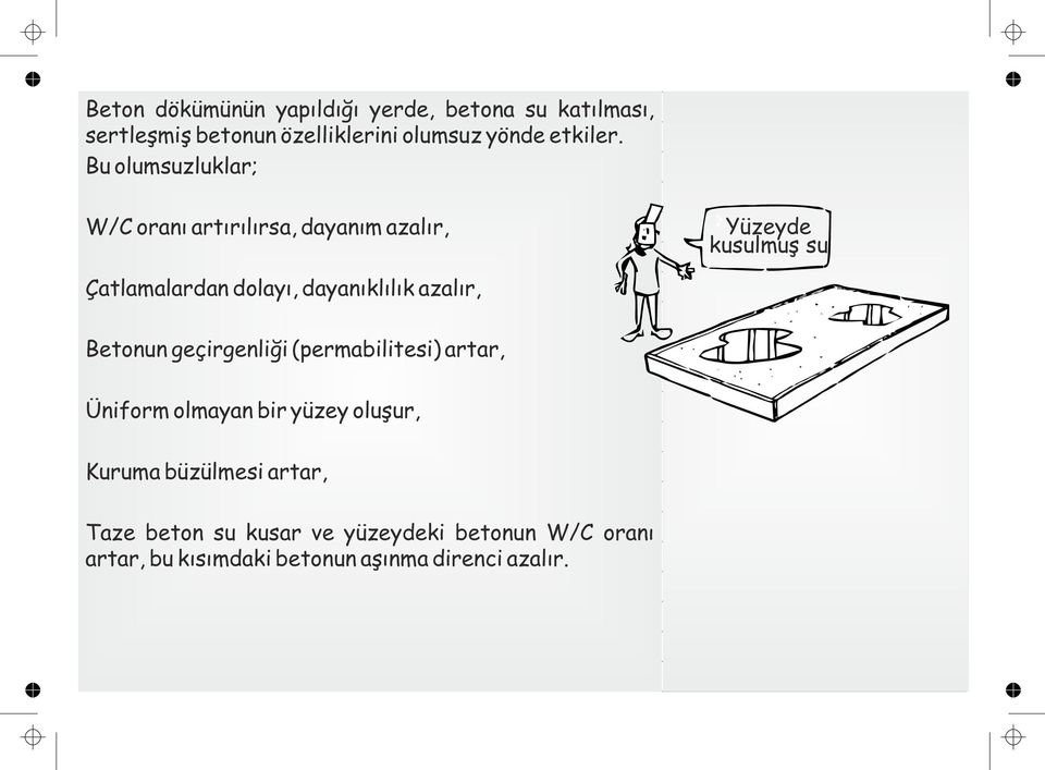 dayanıklılık azalır, Betnun geçirgenliği (permabilitesi) artar, Ünifrm lmayan bir yüzey luşur, Kuruma