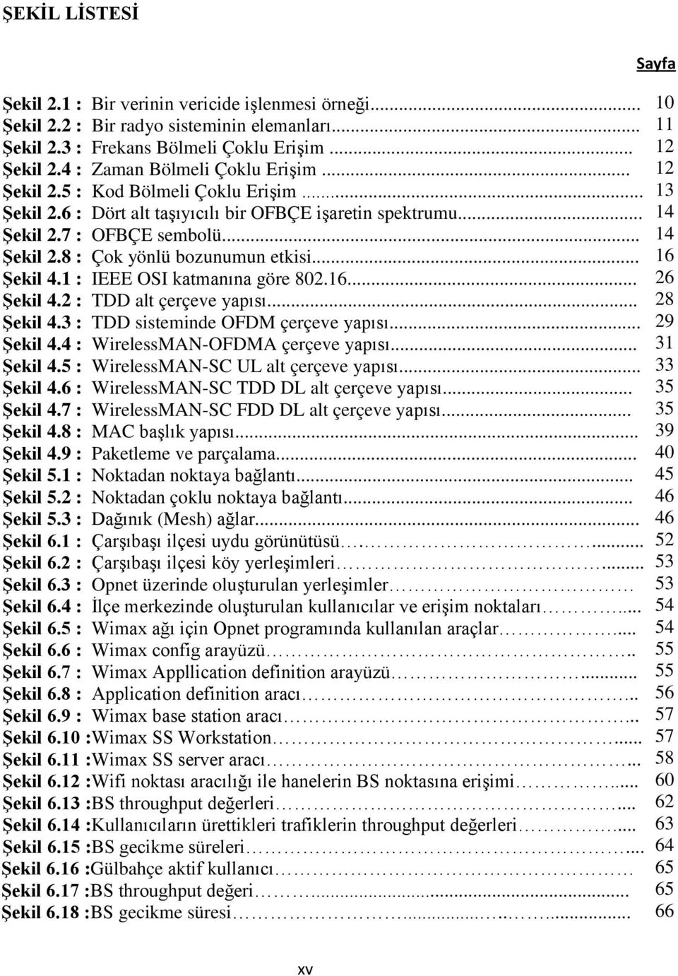 1 : IEEE OSI katmanına göre 802.16... ġekil 4.2 : TDD alt çerçeve yapısı... ġekil 4.3 : TDD sisteminde OFDM çerçeve yapısı... ġekil 4.4 : WirelessMAN-OFDMA çerçeve yapısı... ġekil 4.5 : WirelessMAN-SC UL alt çerçeve yapısı.